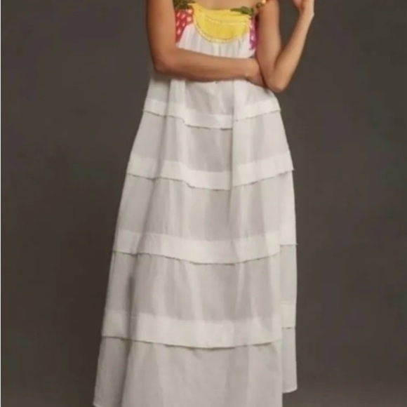 Farm Rio - Off-White Fruits Richelieu Sleeveless Maxi Dress - Picture 9 of 15